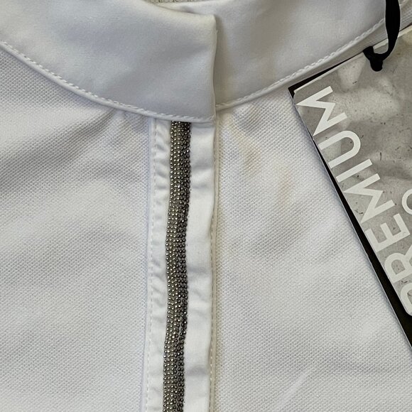 Equiline Women's Short Sleeve Riding Show Shirt - White - L - Picture 2 of 5